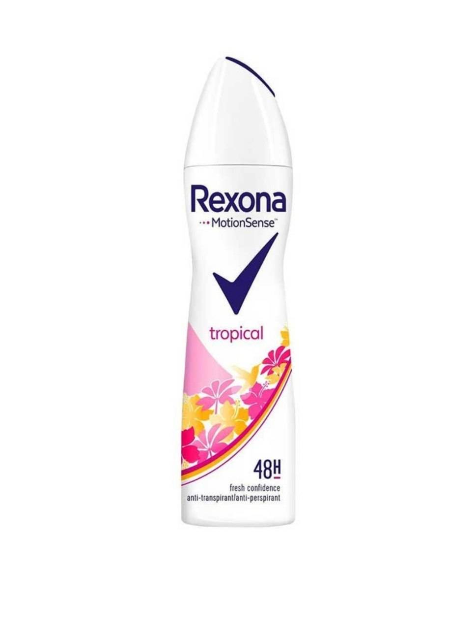 اسپری دئودورانت ضد تعریق زنانه رکسونا Rexona مدل تروپیکال Tropical حجم 200 میل | بدون الکل
