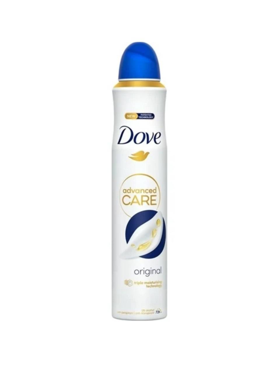 اسپری داو DOVE ضدتعریق زنانه مدل ADVANCED CARE ORGNIAL با حجم ۲۵۰ ML و ماندگاری ۷۲ساعته