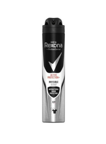 اسپری پودری بدن مردانه رکسونا (Rexona) مدل Active Protection Invisible حجم 200 میلی لیتر با رایحه ملایم، خنک و شیرین (چوبی-مرکباتی)