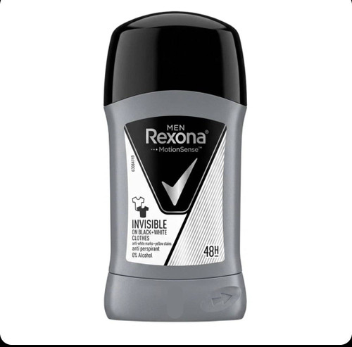 مام استیکی رکسونا مردانه رایحه نامرئی روی سیاه و سفید Rexona INVISIBLE ON BLACK+WHITE وزن 40 گرم