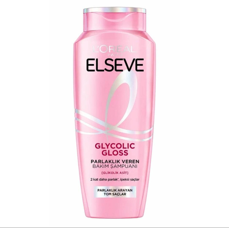 شامپو تقویت کننده مو لورآل مدل Glycolic Gloss مناسب برای انواع مو حجم 300 میلی لیتر برای داشتن موهای ابریشمی و براق
