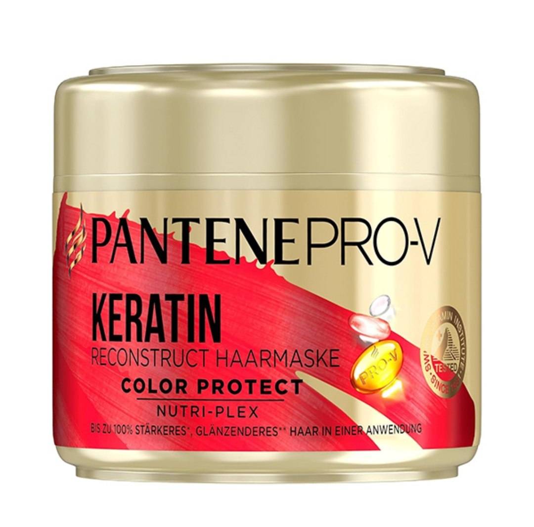 ماسک مو داخل حمام حاوی کراتین و تکنولوژی Pro-V برای ترمیم موهای رنگ شده پنتن حجم 300ml