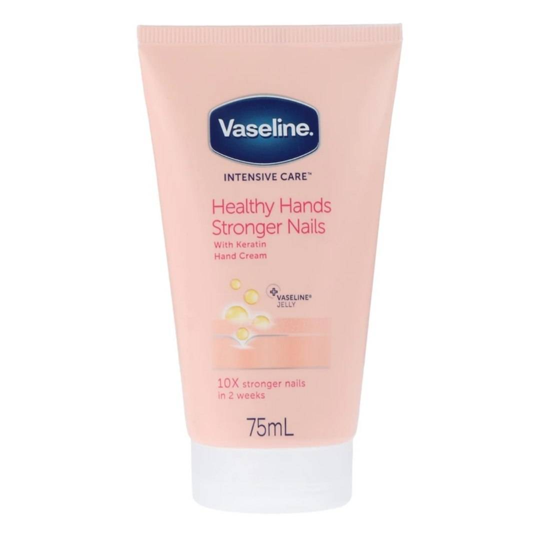 کرم مرطوب کننده و جوانساز دست و ناخن وازلین 75ml دستان سالم و ناخن های ده برابر قوی تر در دو هفته با کراتین