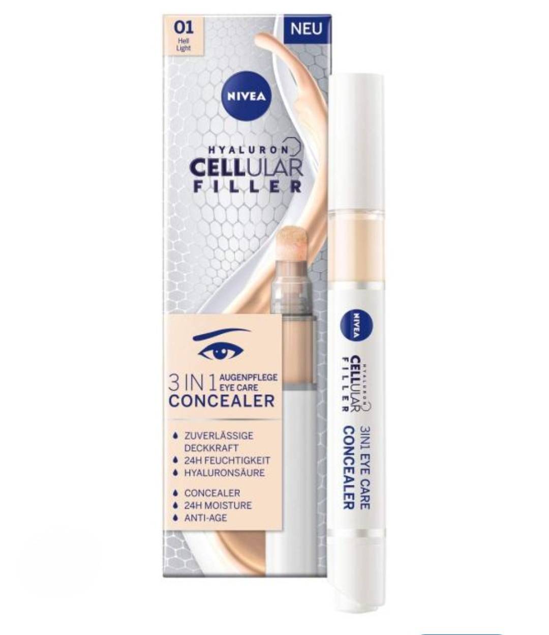 کانسیلر نیوا Hyaluron Cellular Filler 3in1 | آبرسان و ضدتیرگی