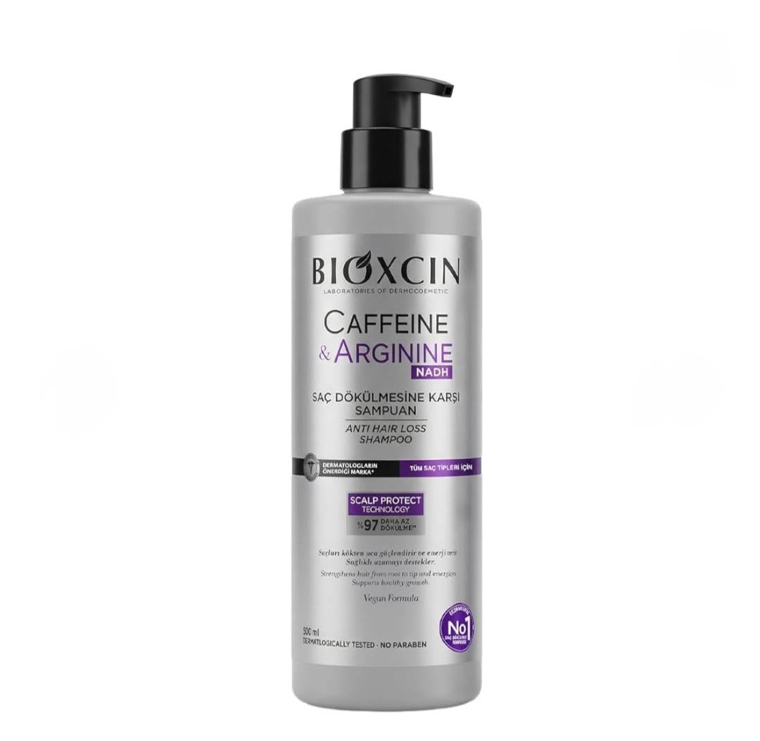 شامپو ضد ریزش قوی بیوکسین Bioxcin حاوی کافئین و آرژینین حجم 500 میل