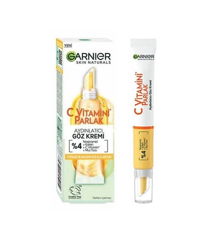 کرم دور چشم ضد لک و روشن کننده ویتامین سی گارنیر GARNIER C VITAMINI GOZ KREMI حجم ۱۵میل