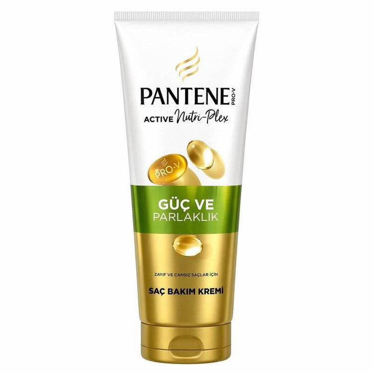 ماسک موی تیوپی پنتن Pantene سبز مدل Güç ve Parlaklık برای موهای ضعیف و مات حجم 275 میل