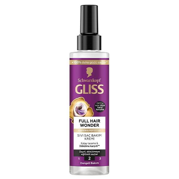 اسپری دوفاز ضد ریزش گلیس مدل Full Hair Wonder 200Ml مناسب موهای ضعیف و مستعد ریزش