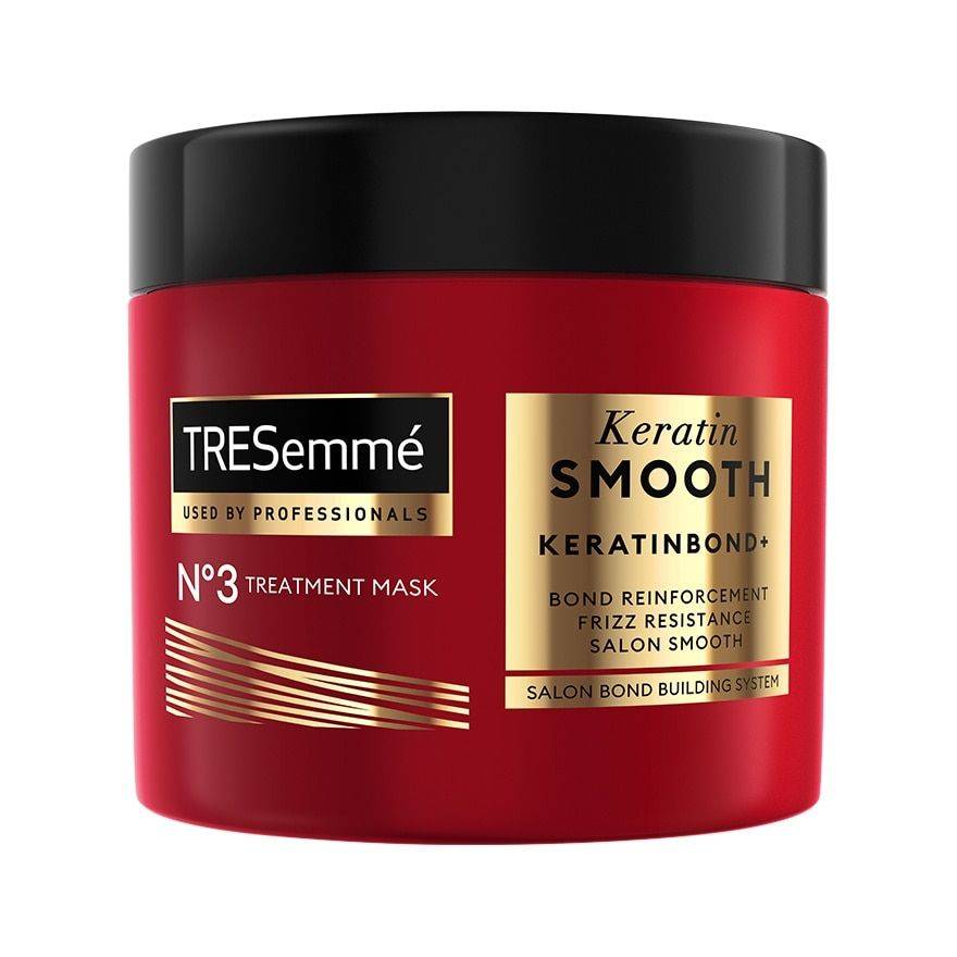 ماسک مو تزرمه Tresemme Keratin Smooth – نرمی و درخشش حرفه‌ای برای موهای خشک، آسیب‌دیده و وزدارحجم ۱۸۰ میل